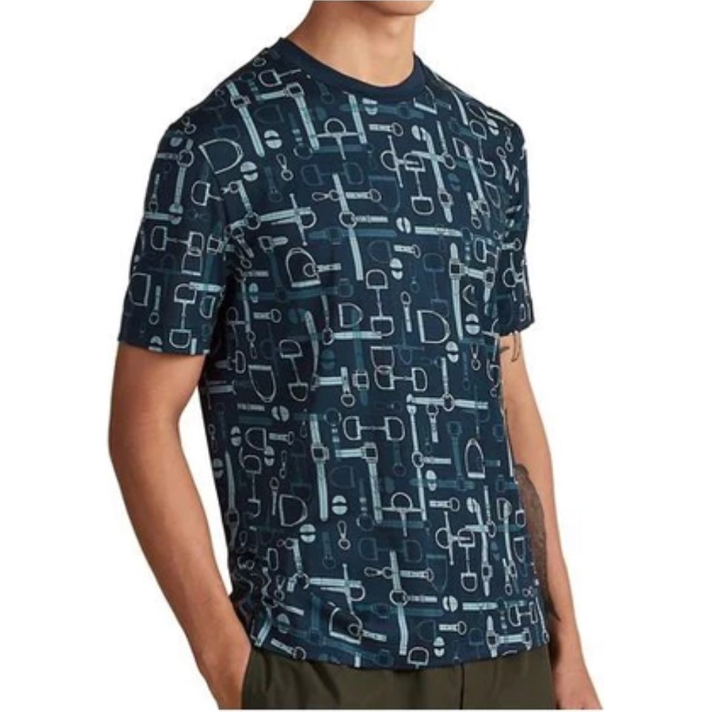 SOLD!!! Hermes Cotton Navy Blue T-Shirt for Men size XXL - Picture 4 of 13